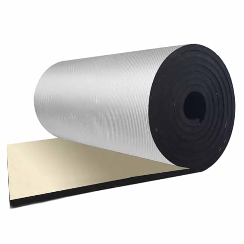 PYJYWAN Aluminium Isolierfolie, Isolierung Kautschuk, Reflexionsfolie, Kälteschutz und Isolierung, Dampfsperre, spart Energie und Geld, selbstklebende Strahlungssperre, Dachwand, Dachboden, Garage(Col