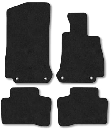 Mercedes EQC (2019-2023) Carpet Car Mats | Black Edge Trim Tailored Fit Floor Mats Full Coverage Protection Accessories Easy Clean Anti Slip Made in the UK