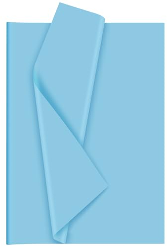 Bouiexye Blau Seidenpapier für Geschenktüten 60 Blatt Seidenpapier Bulk 51x37cm Weihnachten Seidenpapier zum Verpacken Verpackungspapier für Füller Blumen Geburtsta Hochzeit Dekor