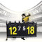 Lxwyq Tisch-Flip-Anzeigetafel, Tragbarer 4-stelliger Tennis-Score-Keeper, Flipper-Score-Flip-Scoreboard Für Badminton, Basketball, Tischtennis, Fußball, Baseball Und Andere Wettbewerbe