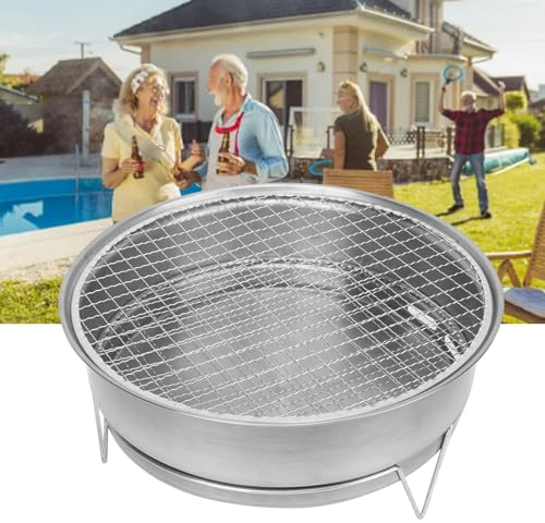 Estufa de Carbón, Cesta para Asar para Pescado y Verduras, Accesorios para Acampar, Pequeña Parrilla de Carbón para Senderismo Al Aire Libre, Viajes, Picnic, Camping