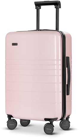 ETERNITIVE - Valigia Media Rigida in Policarbonato & ABS, 64x39x27 cm 64L, Trolley Bagaglio a Mano Con Lucchetto TSA, Ruote a 360°, Durevole, Rosa