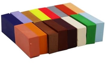 Ledacolor Encaustic Wachs | Wachsfarben | leuchtende Farbkraft | Wachsblöcke Premiumqualität | 16 Pastellfarben | Jumbo Set