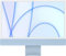 2021 Apple iMac mit Apple M1 Chip mit 8-core CPU (24-Zoll, 8GB RAM, 256GB SSD) (QWERTY Italian) Blau (Generalüberholt)