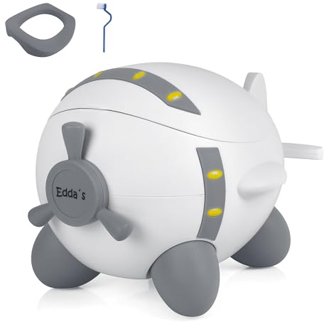 Töpfchen im Fluzeug-Design für Kinder und Babys Töpfchentraining Kindertoilette (Weiß)