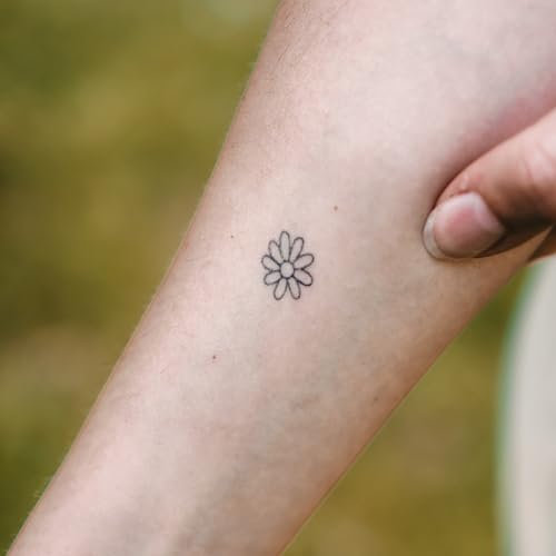 Winzige Blume - Inkster Tattoo | vegane & wasserfeste Temporäre Tattoos für Erwachsene - EU-Kosmetikzertifizierte Farbe - revolutionäres 2 Wochen Tattoo | Premium Klebetattoos