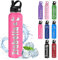 MiNaSii Custom Water Bottle Personalised Water Bottles with Straw Lid Name Engraved Insulated Stainless Steel Bottles for School Customised Double Wall 12 18 24 32 40 oz