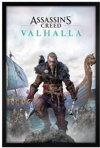 Grindstore Assassin's Creed Valhalla Standard Edition Maxi-Poster, 61 x 91,5 cm, schwarzer Holzrahmen