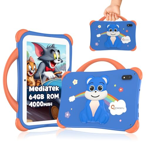 CWOWDEFU Kid's Tablet, 7' Tablet for Kids, 64Gb Android 14 Tablet features 4000mAh Battery, Bluetooth 5.0, 5G WiFi, 5MP+2MP Dual Camera, Best Gift For Children