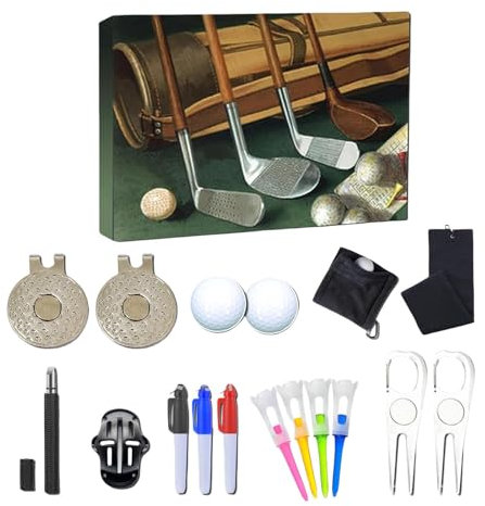 Golf Adventskalender 2024 für Männer, Weihnachts-Golfer-Countdown-Kalender, Weihnachts-Adventskalender für Golfbegeisterte, Anfänger, Freunde, Liebhaber