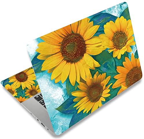 icolor Laptop Skin Aufkleber Folie Cover Vinyl Aufkleber für 13 13,3 14 15 15,4 15,6 Zoll Notebook Schutzfolien Laptop Selbstklebend Kunst Dekorative Schutzhülle (Sonnenblume)
