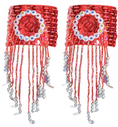BHFYOB Glitzerndes Bauchtanz-Zubehör, Armreif mit glitzernden Pailletten, Armstulpen, Foto-Requisiten