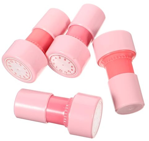 ERINGOGO 4stücke Uhrenstempel Für Junge Mädchen Zeiterkennungsspielzeug Selbstfärbend Musterstempel Lernstempel Partygeschenk Kinderspielzeug Uhr-lernset