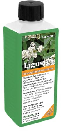 Ligusterdünger für prächtige Ligusterhecken 250 ml - Mineralischer NPK Flüssigdünger mit Spurenelementen