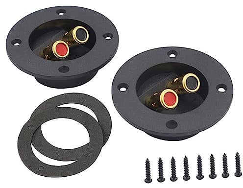 Didiseaon 2Pcs Speaker Box Terminal Cup Plated Speaker Connector for Subwoofer Material Connection for DIY Audio Systems