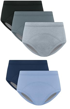 Hanes Unisex Baby Potty Training Underwear Brief, 5 Pairs, Heavy Absorbency Toddler Boys' Cotton Training Underwear