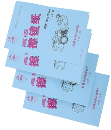 Linsenreinigungspapier für Mikroskope, 400 Blatt Buchform | Papier, 15x10x0,4cm, für Objektive und Displays, Portable Reinigung für Klare Bilder