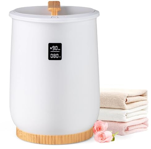 RELAX4LIFE 20L Handtuchwärmer, Handtuchtrockner elektrisch mit LED-Anzeige & 4 Timer-Einstellungen, Towel Warmer mit Schnellheizung & automatische Abschaltung, für Bademäntel, Handtücher, Decken