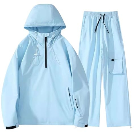 Skijacke Damen Skianzug Damen Snowboardjacke Ski Suit Snowboard Hose Blau Anzug Winteroverall Skihose Übergröße Skilatzhose Women's Jackets Jacke Schneeanzug Erwachsene Winterjacke Zweiteilig