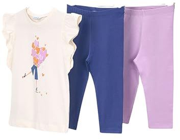 Mayoral Conj. Leggings 2 pantaloni da ragazza, Lilla, 4 anni