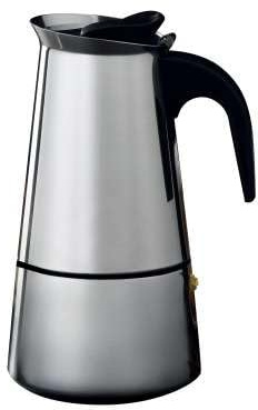 Rungassi Espressokocher Mokka Kanne 6 Tassen Edelstahl Induktion für 6, 9 oder 12 Tassen CF-MM6/9/12 (12 Tassen / 600 ml)