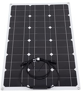 FTVOGUE Kit de Panneau Solaire Flexible, Panneau Solaire en Silicium Monocristallin 80 W avec Contrôleur de Charge 40 A, Conception Flexible, Alimentation pour Camping-car, Bateau, Ferme, Maison,