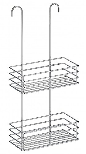 Smedbo B1215 Duschkorb doppelt Hängeregal, Duschablage Duschregal aus Edelstahl verchromt 66 x 25 cm Ideal für das Badezimmer
