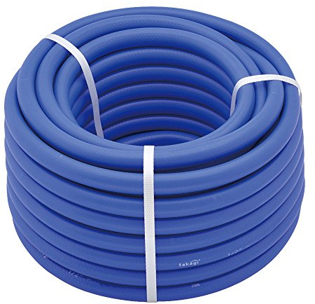 Takagi Premium Gartenschlauch | UV-beständig, algenresistent & wetterfest | Blau | 20 m