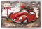 Vintage Line Handgefertigtes Metallbild 3D-Optik Wandbild Verschiedene Größen Kunst Bild (Metallbild Käfer (ca. 120x80 cm))