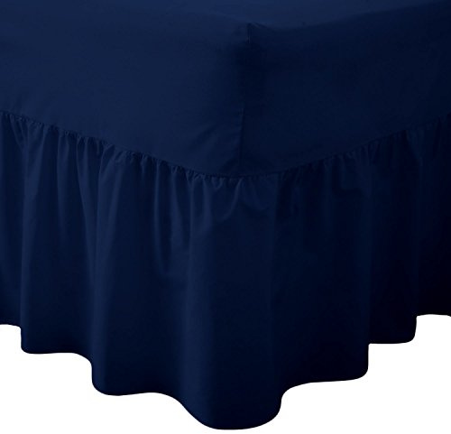 R&Z Luxuary Plain Polycotton Fitted Valance Sheet SIngle, DOuble, King, Super King (Royal Blue, Double)