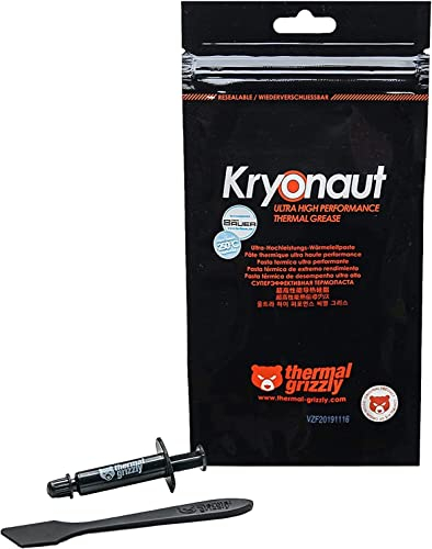 Thermal Grizzly - Kryonaut - 1 Gramm - Extrem Hochleistungsfähige Wärmeleitpaste - Für Anspruchsvolle Anwendungen und Overclocking von CPU/GPU/PS4/PS5/Xbox