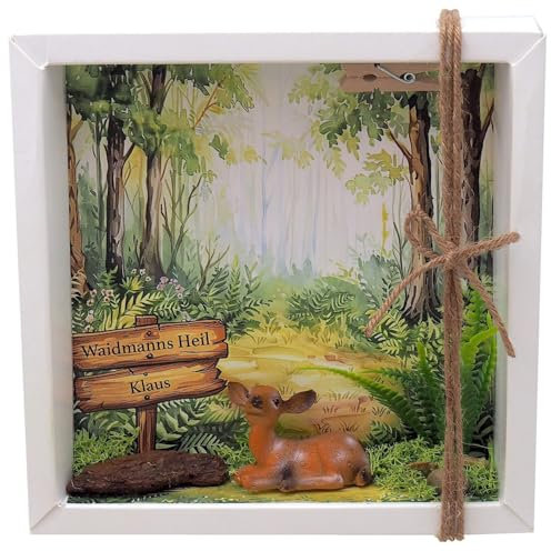 ZauberDeko Geldgeschenk Verpackung Jäger Rehkitz Gutschein Jagd Geschenk personalisiert MIT Namen Mann