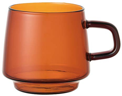 KINTO 21741 SEPIA Mug, 11.2 fl oz (340 ml), Amber, Heat-Resistant Glass, Microwave and Dishwasher Safe, Gift, Present