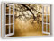 Wandbild XXL Natur Deko Kunst Bilder Fenster-Illusion Braun 120x80 cm