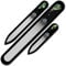 Mont Bleu Set of 3 Crystal Nail Files Hand Decorated with Swarovski Elements - in Black Velvet Sleeve - Genuine Czech Tempered Glass - Handmade Glass Nail Files