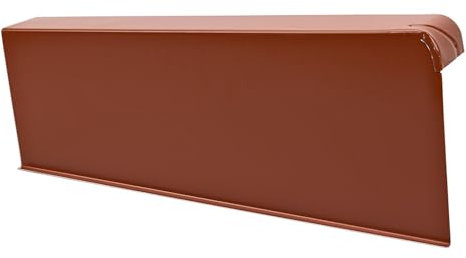 STABILO Befestigungstechnik 25x Windschutz-Ortgänge Ortgang Ortgangblech Aluminium 6/16 | links B-Ziegelrot + Schrauben Firstendscheibe