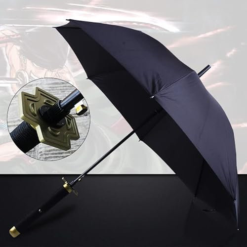 ZNLVZSH Anime Cosplay Regenschirm 210T Langer Griff 8 Knochen Samurai Wasserdichter winddichter starker Ninja Katana Regenschirm, Shusui/Wado Ichimonji/Kitetsu/Yubashiri, C