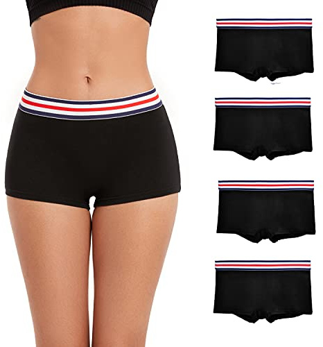 ZLYC Damen Baumwolle Panties Komfort Boxershorts Unterwäsche