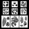 Rolin Roly 9PCS Blätter Schablone Blatt Malerei Schablonen Tropische Blatt-Schablonen Wiederverwendbare Vorlage Stencil für Möbel Basteln DIY Holz Boden Möbel Deko