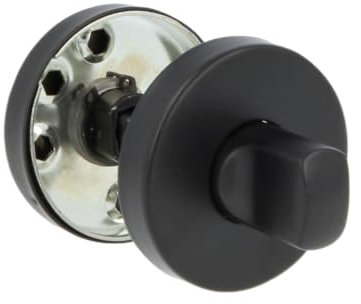 Amig - Muletilla para Manillas de Roseta Redonda Mod. 9RX Ø53 mm Cuadradillo de 6 mm Diseño Elegante y Sencillo Condena con Sistema de Desbloqueo Exterior Acero inoxidable Negro