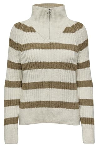 ONLY ONLLEISE Freya LS Zip HIGH Neck PUL Birch/Melange - L