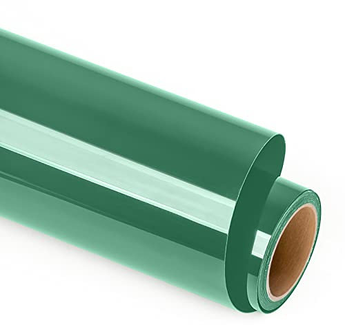 Lya Vinyl Heat Transfer Vinyl, 12 x 6FT(30.5cm x 183cm) Dark Green Iron on Vinyl for Cricut, Silhouette Cameo, HTV Vinyl for Cloths, Hats, Fabric(Dark Green)