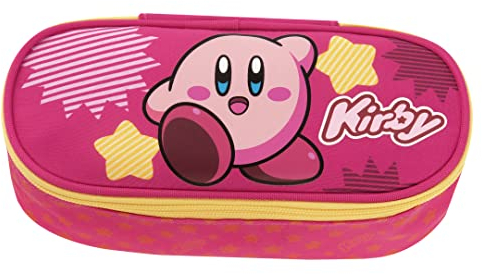 Franco Cosimo Panini Kirby Ovaler organisierter Schulkoffer, mit internen Trennwänden und elastischem Schreibwarenhalter, Federmäppchen für Kind und Mädchen, ideal für Mittel- und Grundschule, 22 x 7