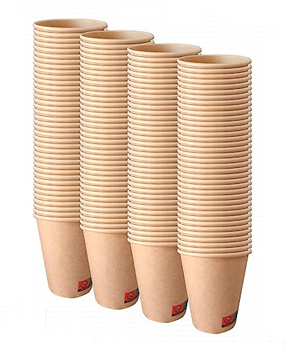 AC ALL CATERING 1000 Vasos Desechables de Café Para Llevar - Vasos Cartón para Servir el Café, el Té, Bebidas Calientes y Frías (8 oz - 240 ml, Kraft)…