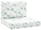 vidaXL Palettenkissen 2-TLG., Palettenauflage für Europaletten, Palettenpolster Palettensofa Outdoor Indoor, Sitzkissen Rückenkissen, Blattmuster Oxford-Gewebe