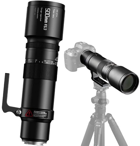 TTArtisan 500mm F6.3 Teleobjektiv objektiv für EOS RF-Mount-Kameras ED-Glas-Teleobjektiv, Kinoszene Super-MC mit großer Blende (Schwarz).