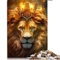 Der goldene König der Löwen, Puzzle für Erwachsene, 1000 Teile, Papppuzzles, Denksportaufgabe, 26 x 38 cm