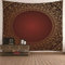 CEVAN Wandteppich Dicker Stoff Psychodelic Wandtuch Kreisförmiges Muster 3D Wandteppich Wanddekoration Orient Kunst Dekorationen Decke Wandbehang Stoff Rot Gelb 200x150cm
