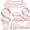 123 Pack Floral Sweet Baby Girl Party Tableware Baby in Bloom Birthday Party Decor Set Baby Shower Decor for Girl Birthday Supplies Include Plates, Napkins, Banner, Tablecloth for 40 Guests