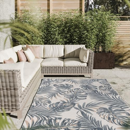 Interiyou Outdoor Teppich Wetterfest Florenz - 320x420 cm Multicolor - Wasserfest für Balkon, Terrasse, Garten - Outdoorteppich passend auch für Wohnzimmer, Schlafzimmer und Küche - Aussenteppich